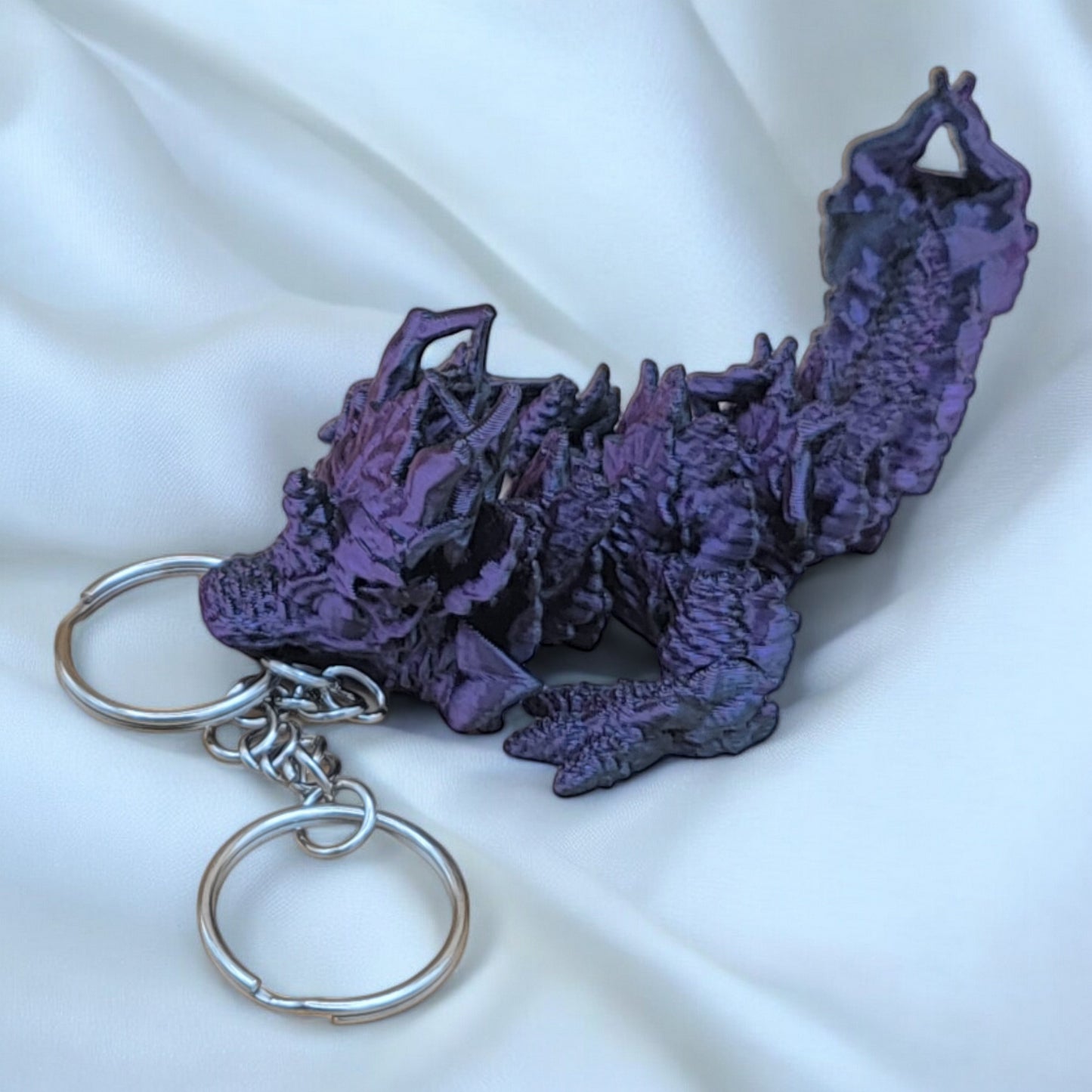 Articulated Autumn Dragon Keychain