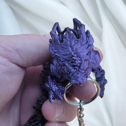 Articulated Autumn Dragon Keychain