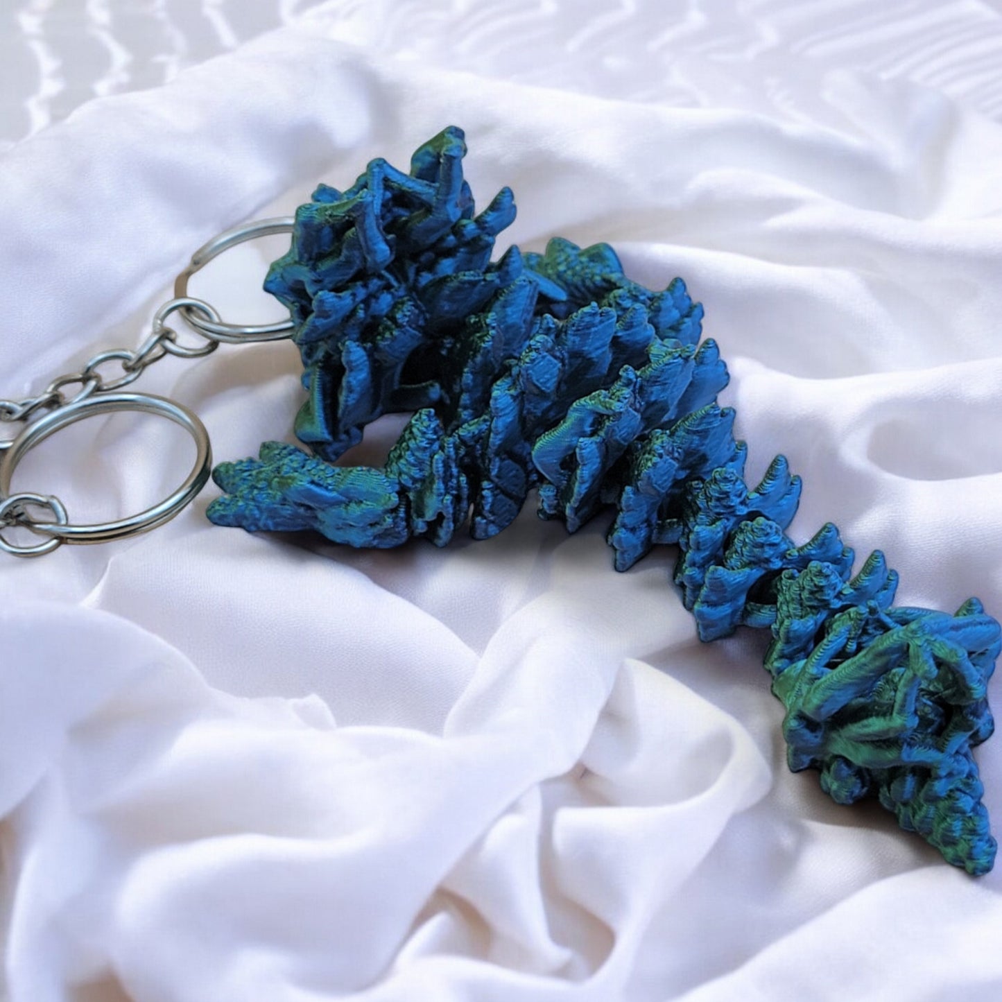 Articulated Autumn Dragon Keychain