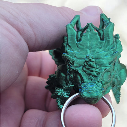 Articulated Autumn Dragon Keychain