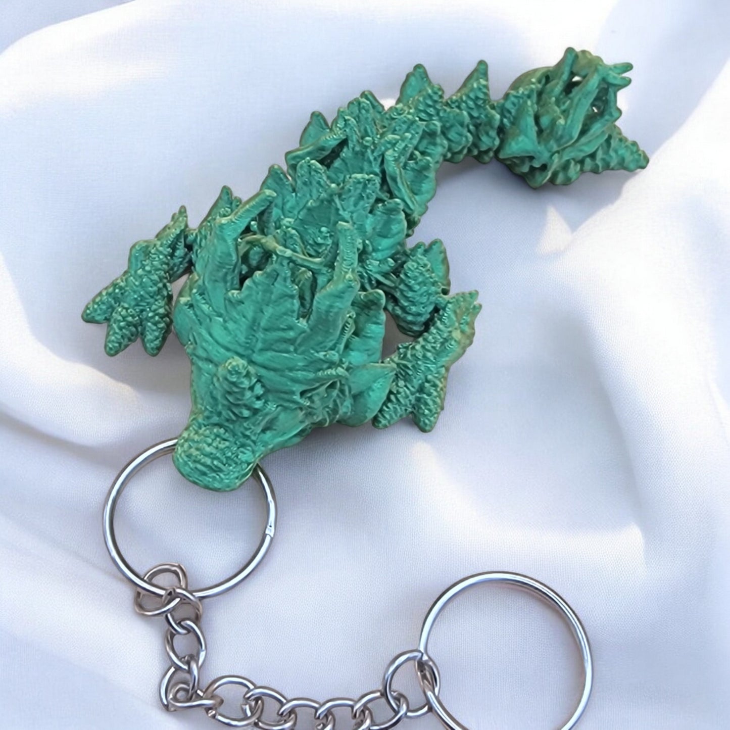 Articulated Autumn Dragon Keychain