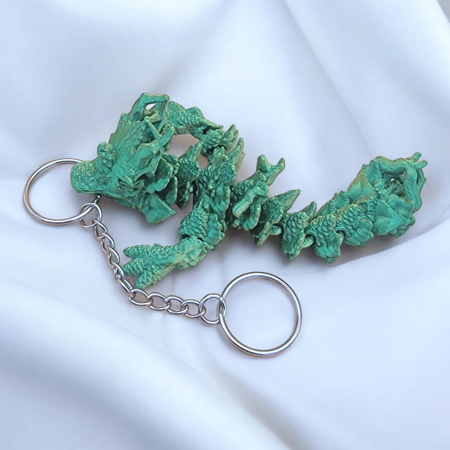 Articulated Autumn Dragon Keychain