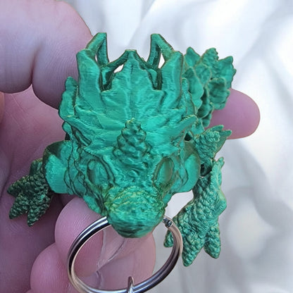 Articulated Autumn Dragon Keychain