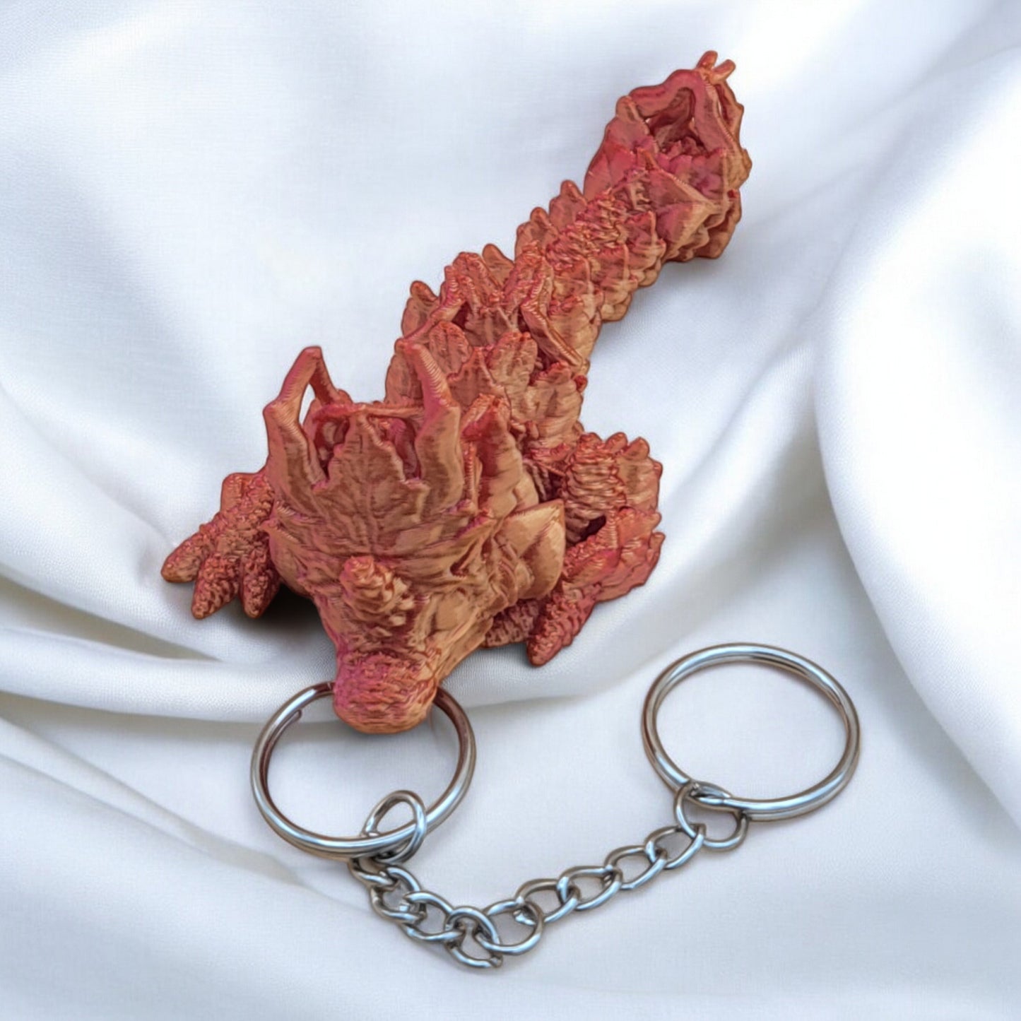 Articulated Autumn Dragon Keychain