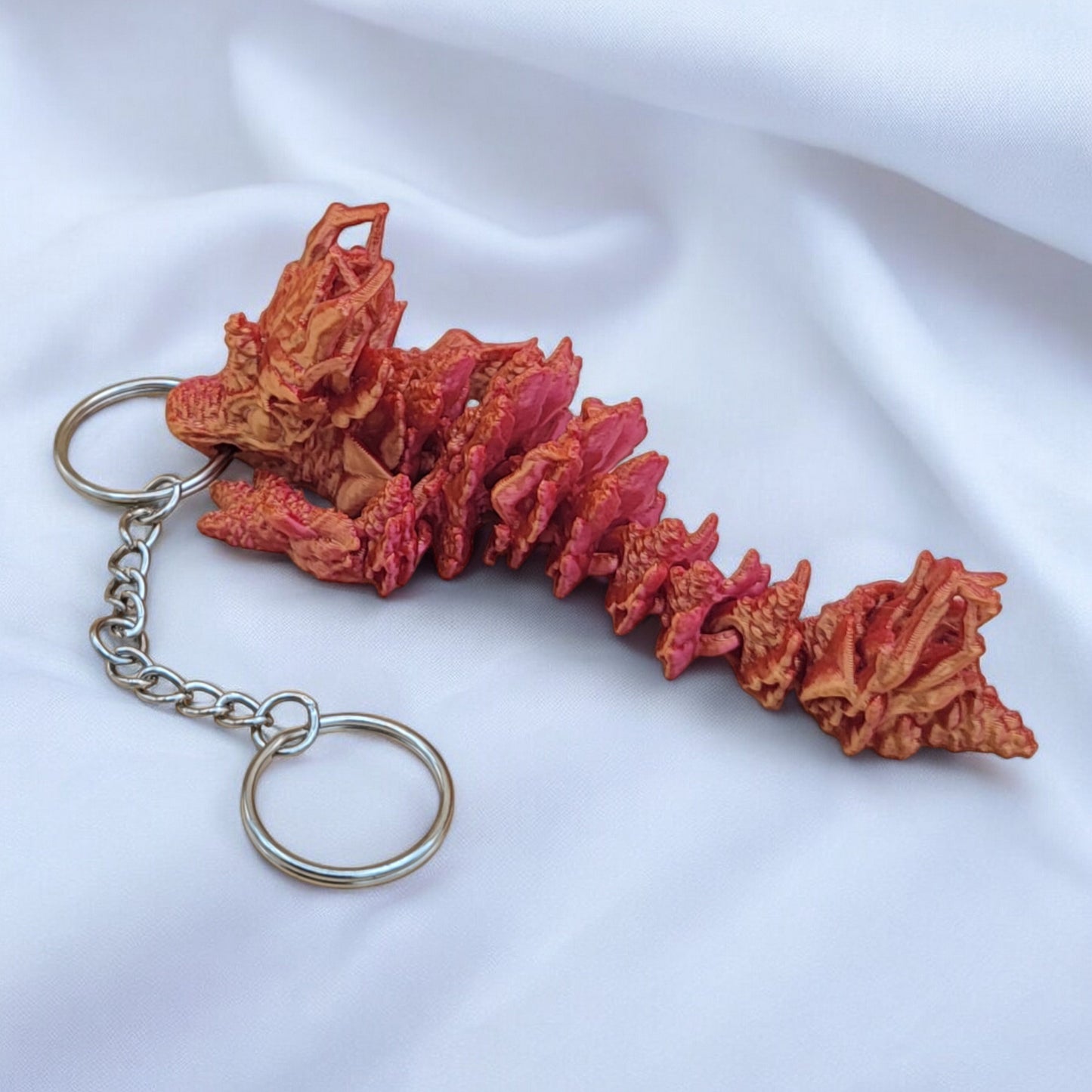 Articulated Autumn Dragon Keychain