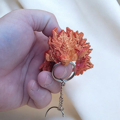 Articulated Autumn Dragon Keychain