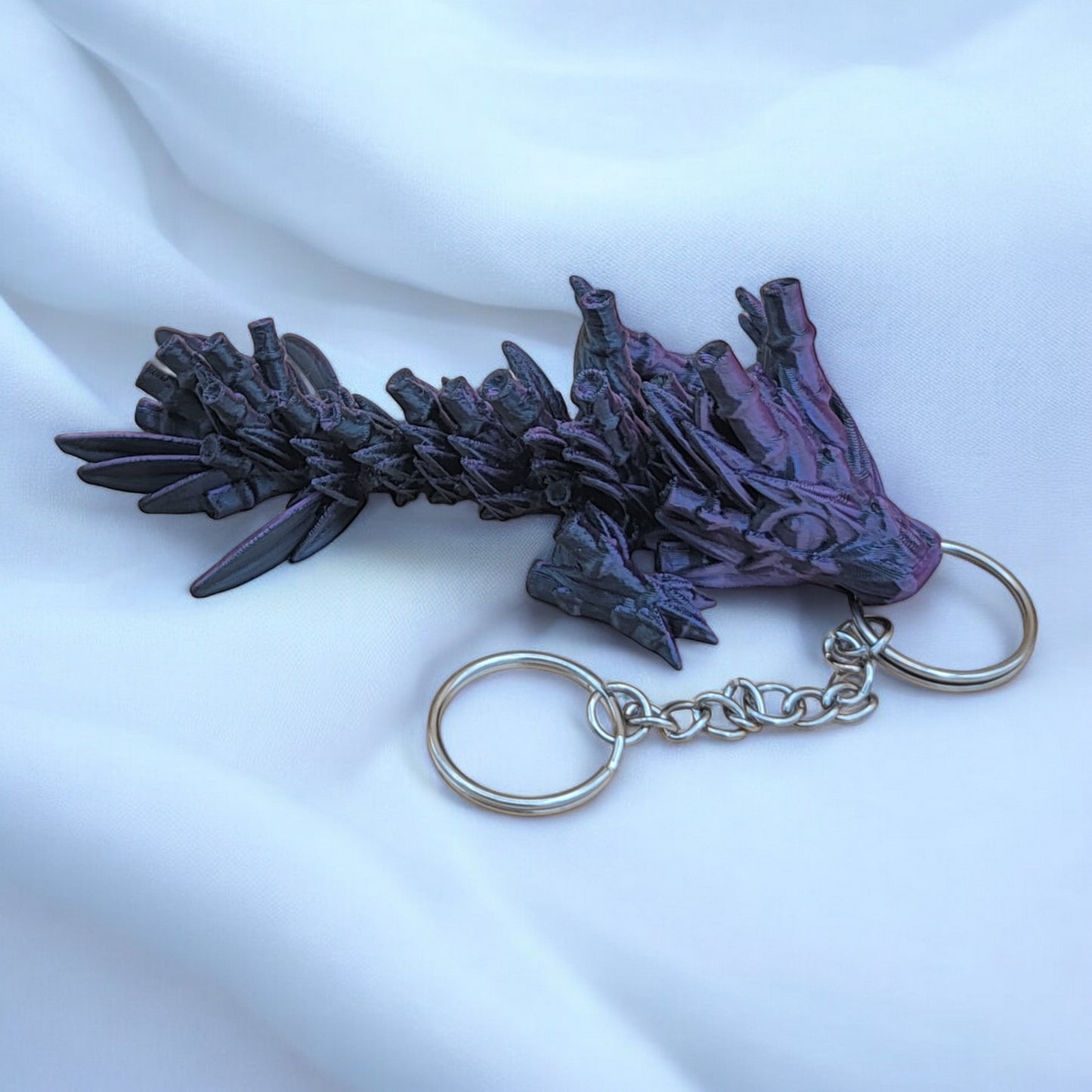 Articulated Bamboo Dragon Keychain