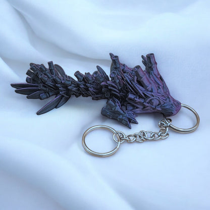 Articulated Bamboo Dragon Keychain