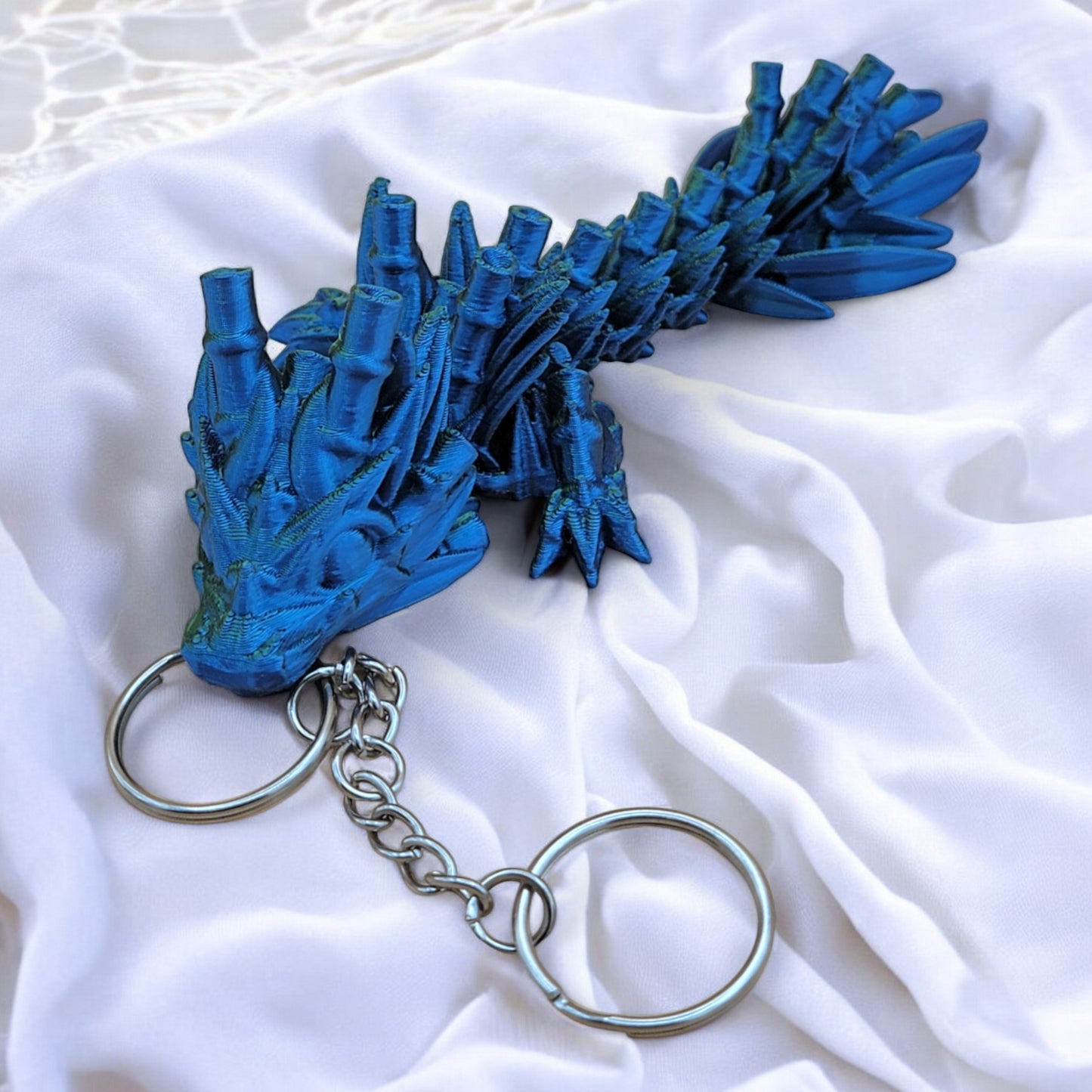 Articulated Bamboo Dragon Keychain