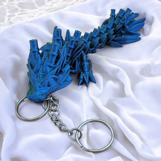 Articulated Bamboo Dragon Keychain