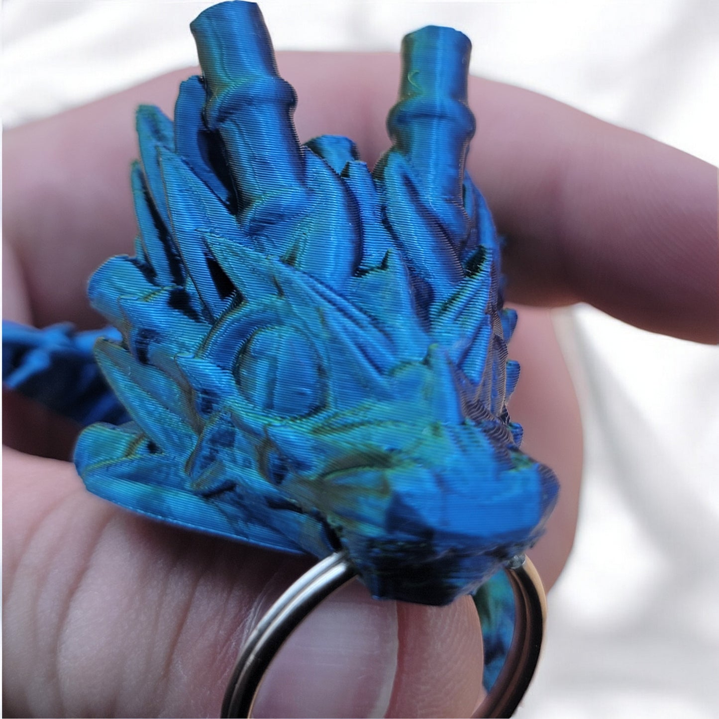 Articulated Bamboo Dragon Keychain