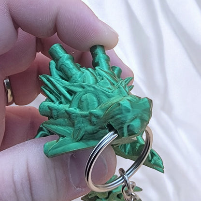 Articulated Bamboo Dragon Keychain