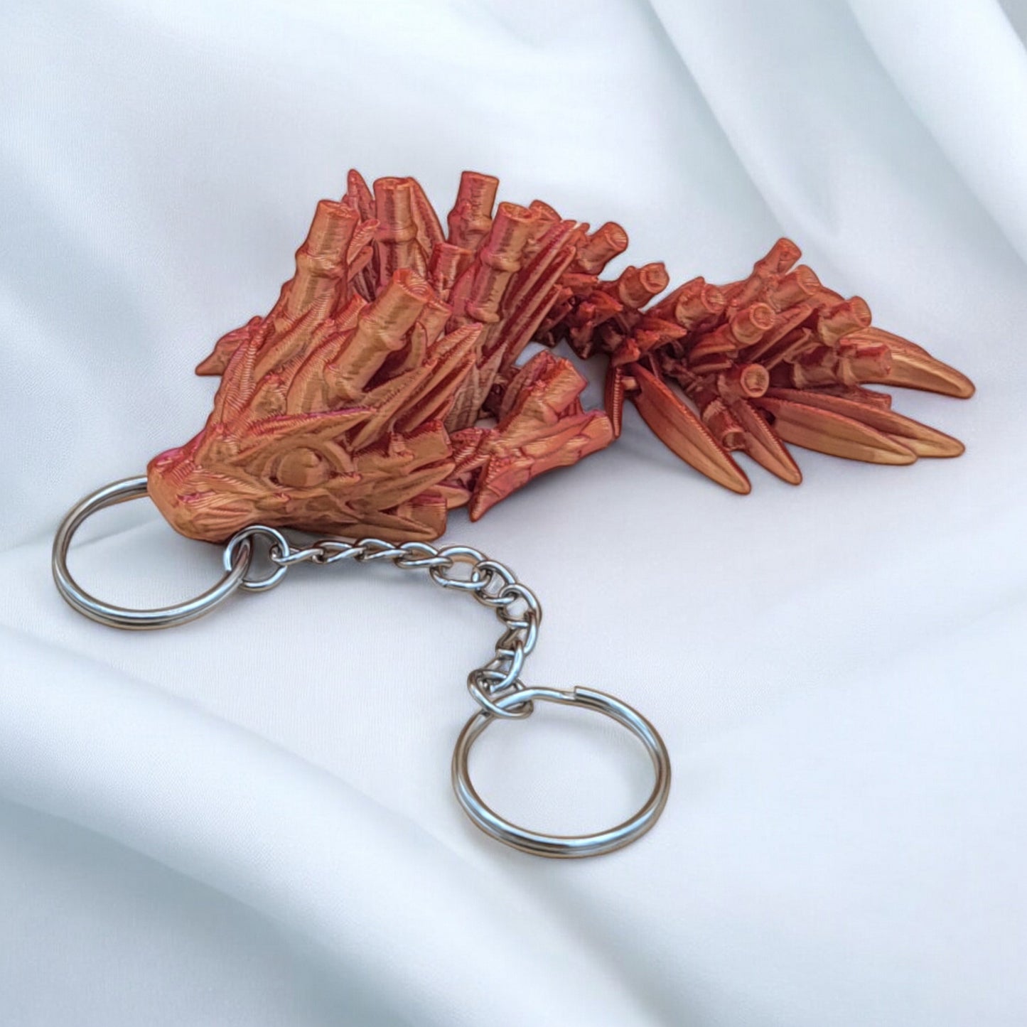 Articulated Bamboo Dragon Keychain