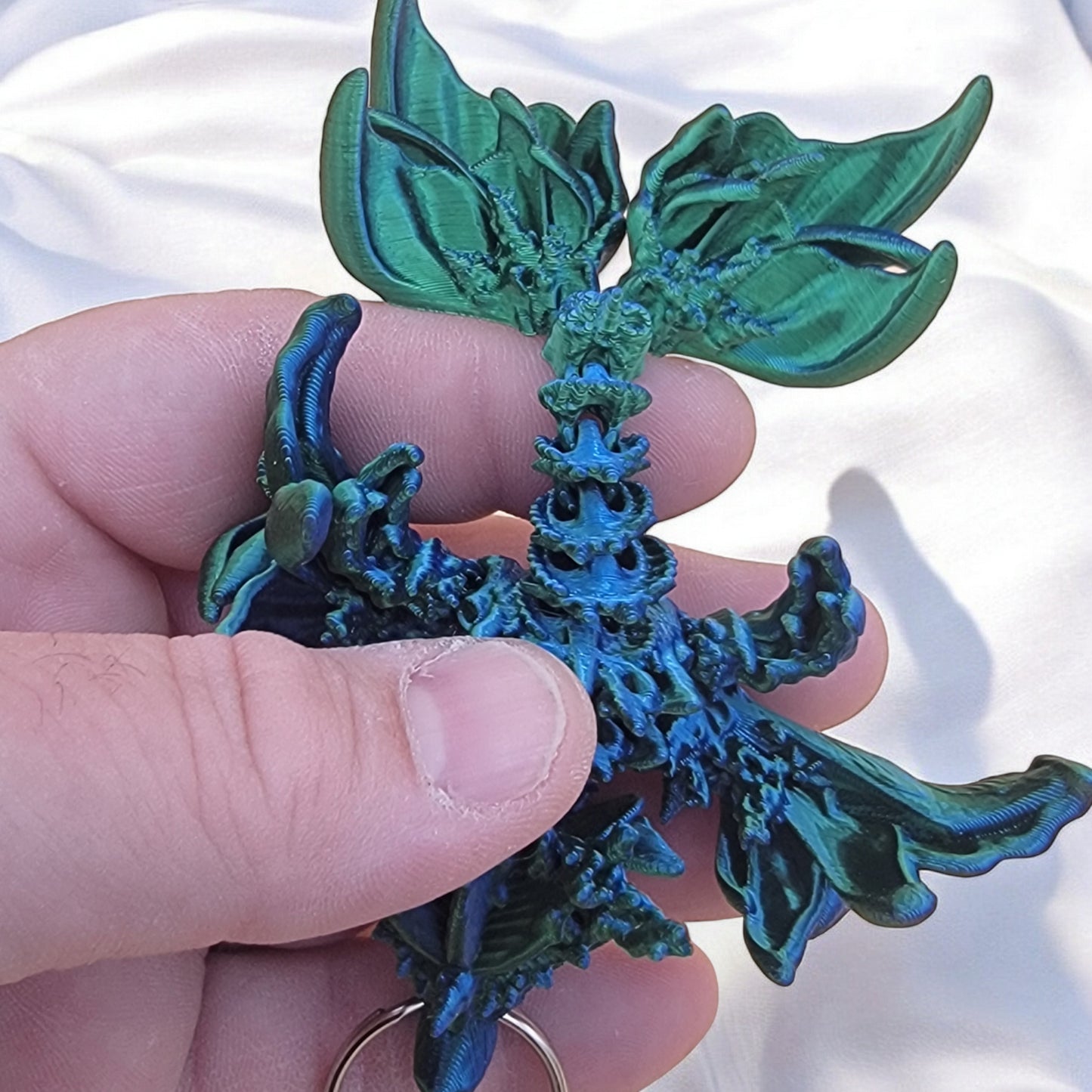 Articulated Coral Reef Dragon Keychain