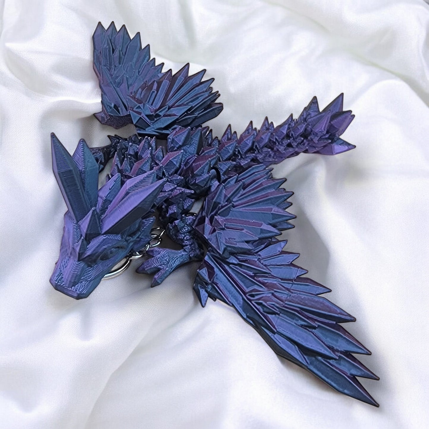 Articulated Crystalwing Dragon Keychain