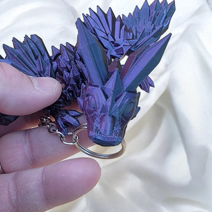 Articulated Crystalwing Dragon Keychain