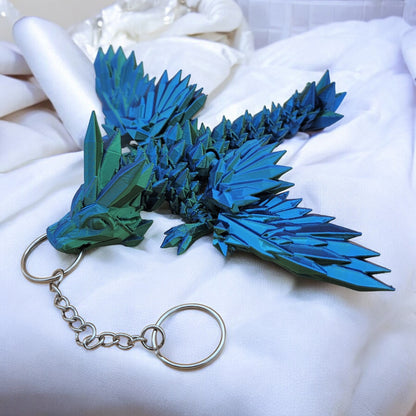 Articulated Crystalwing Dragon Keychain