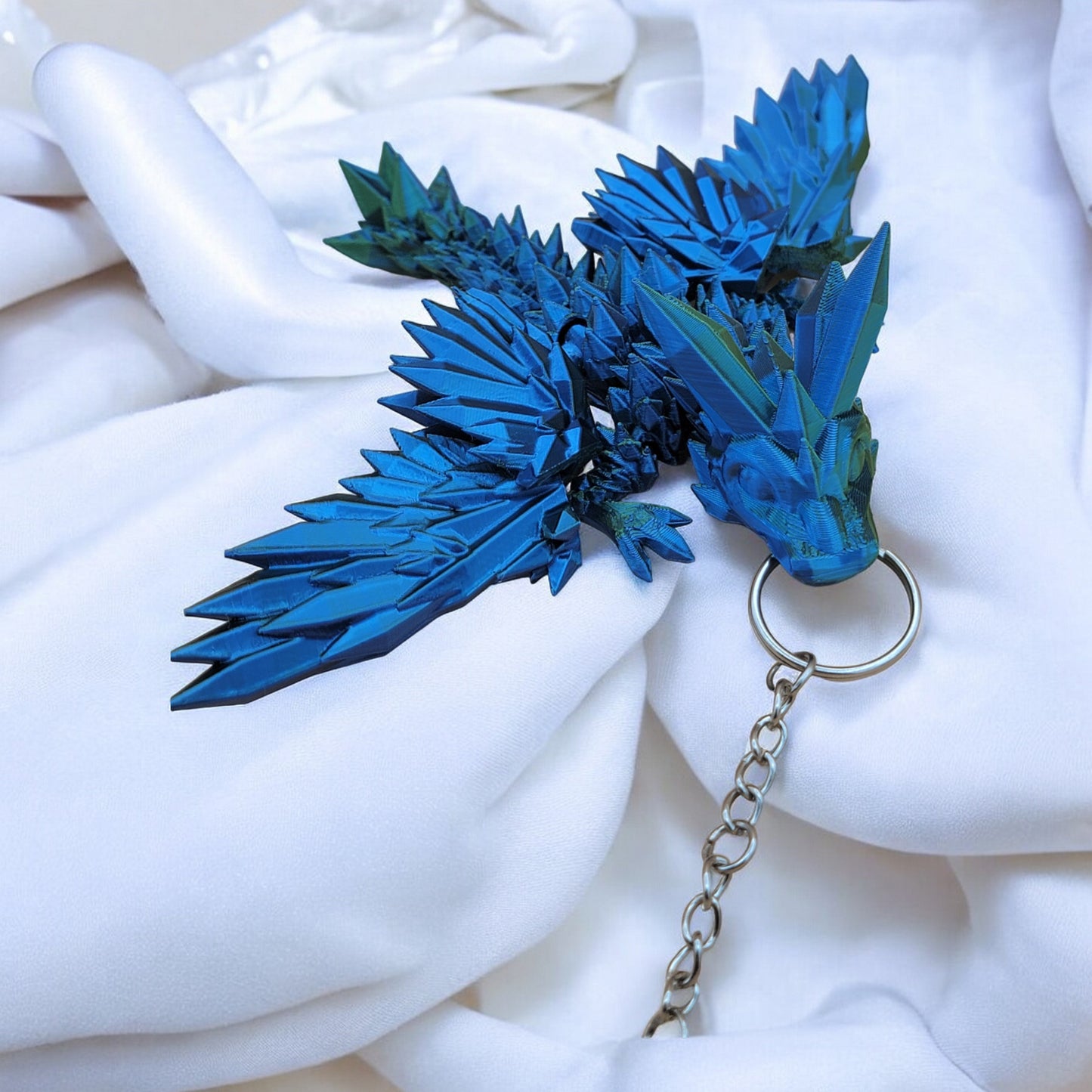 Articulated Crystalwing Dragon Keychain