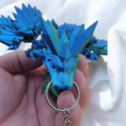 Articulated Crystalwing Dragon Keychain