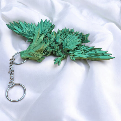 Articulated Crystalwing Dragon Keychain