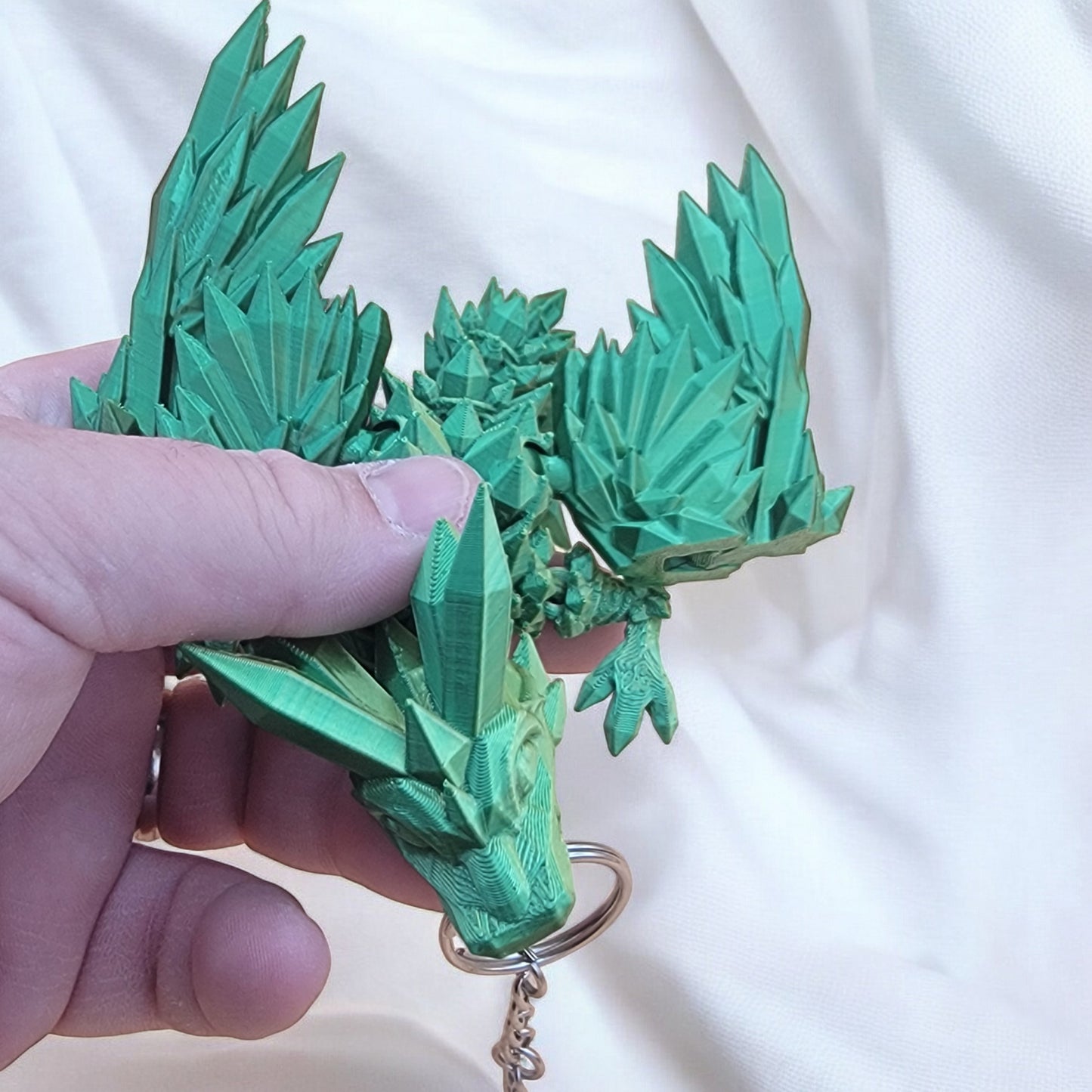 Articulated Crystalwing Dragon Keychain