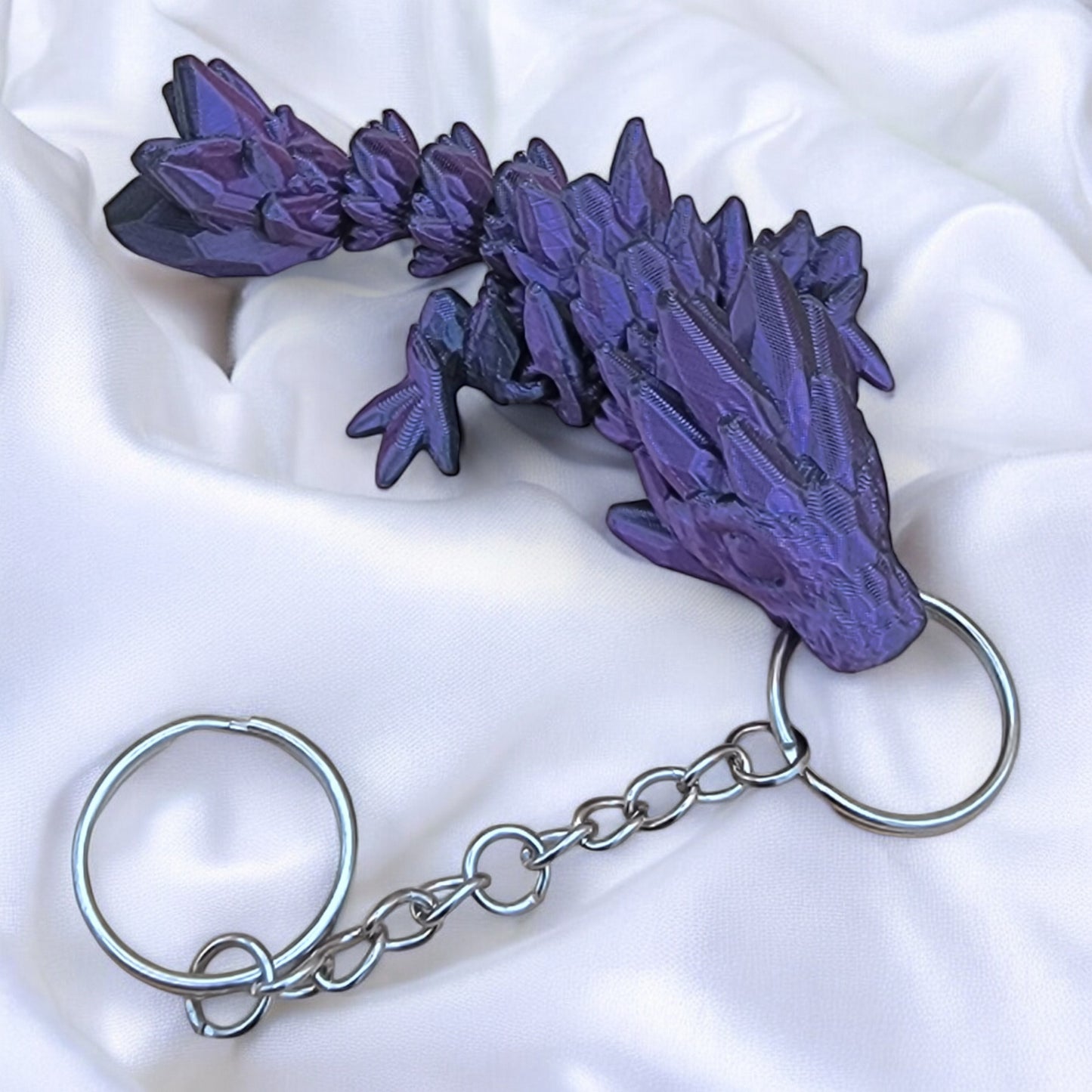 Articulated Gemstone Dragon Keychain