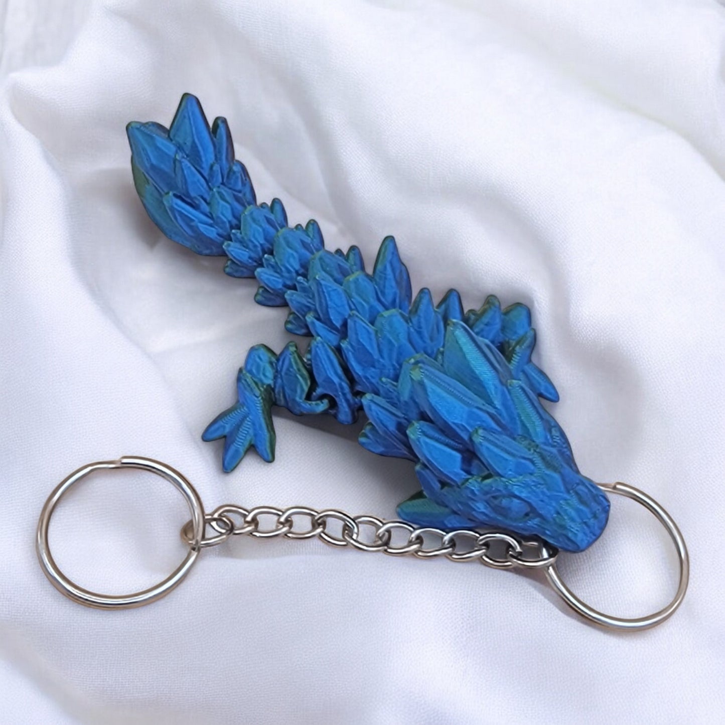 Articulated Gemstone Dragon Keychain