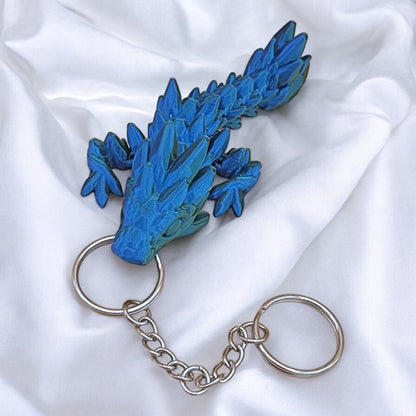 Articulated Gemstone Dragon Keychain