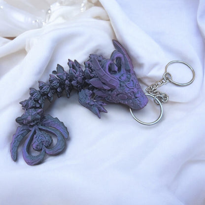 Articulated Heart Dragon Keychain