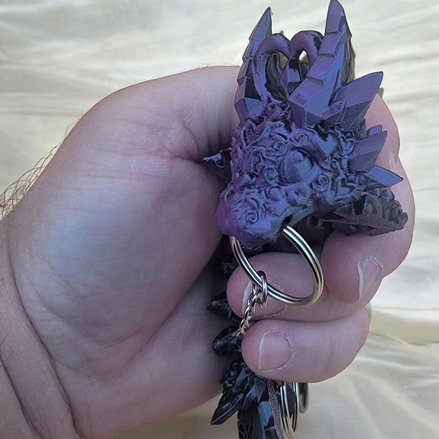 Articulated Heart Dragon Keychain