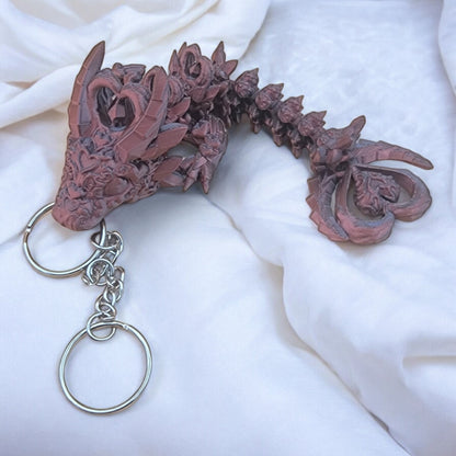 Articulated Heart Dragon Keychain