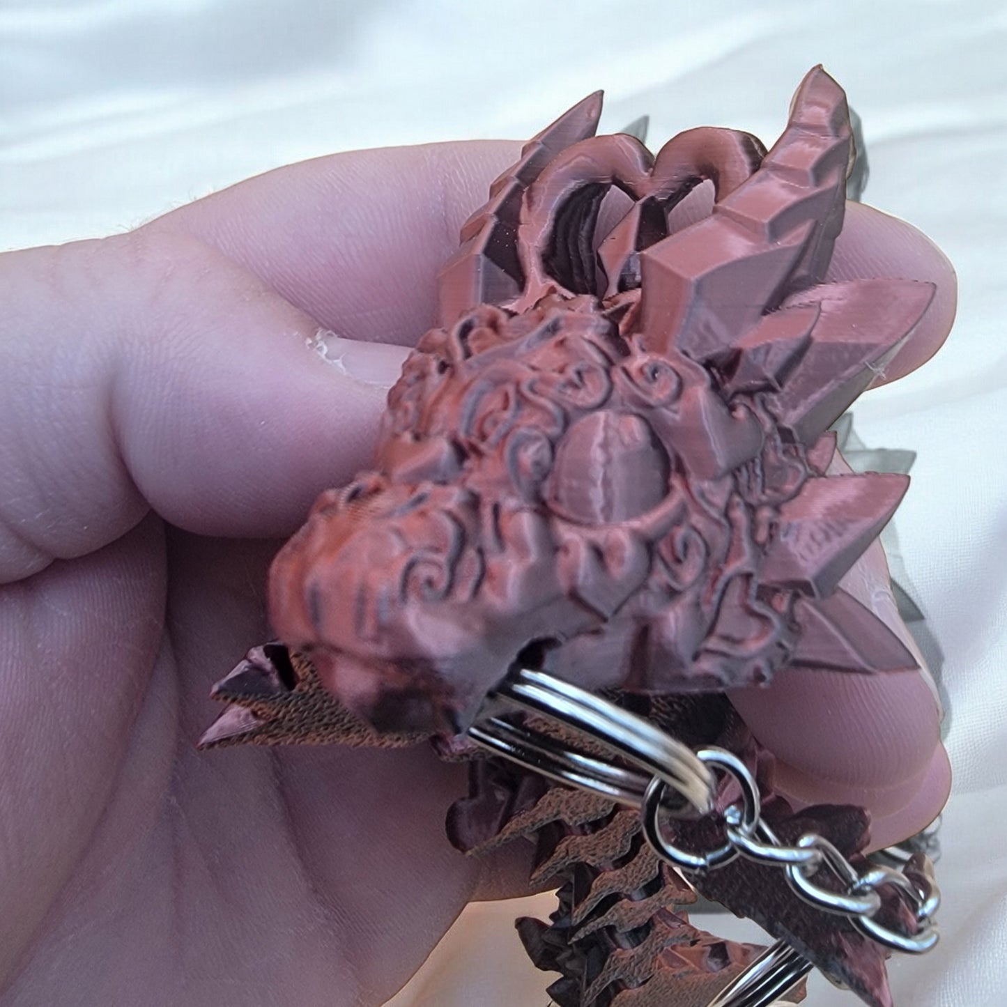 Articulated Heart Dragon Keychain