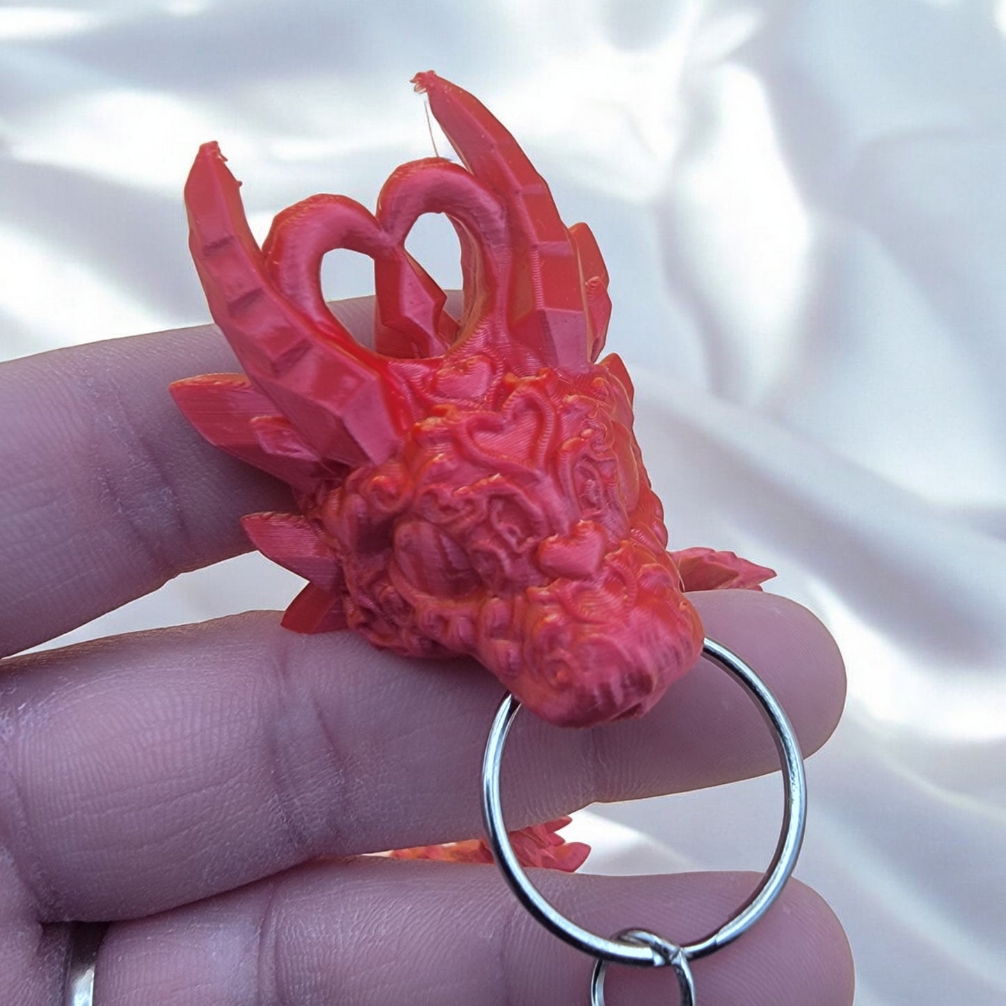 Articulated Heart Dragon Keychain