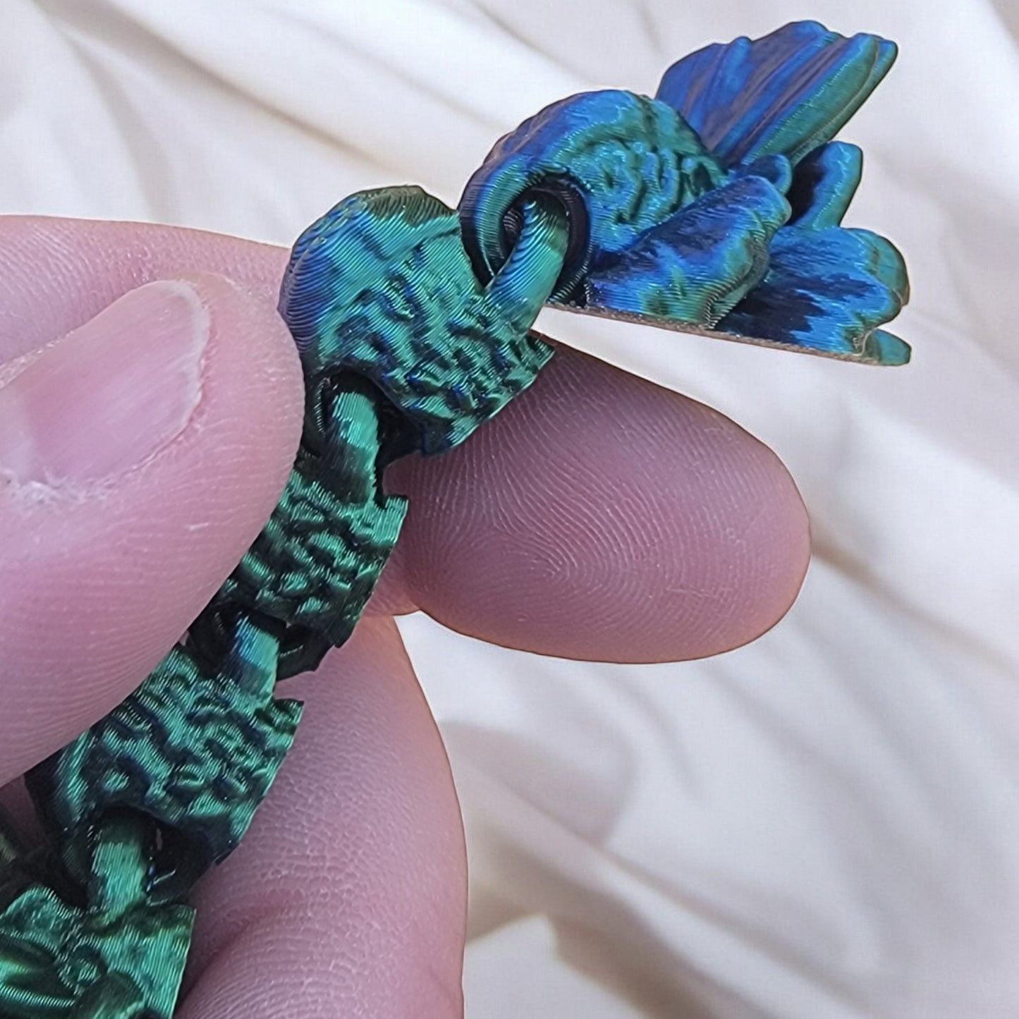 Articulated Sushi Dragon Keychain