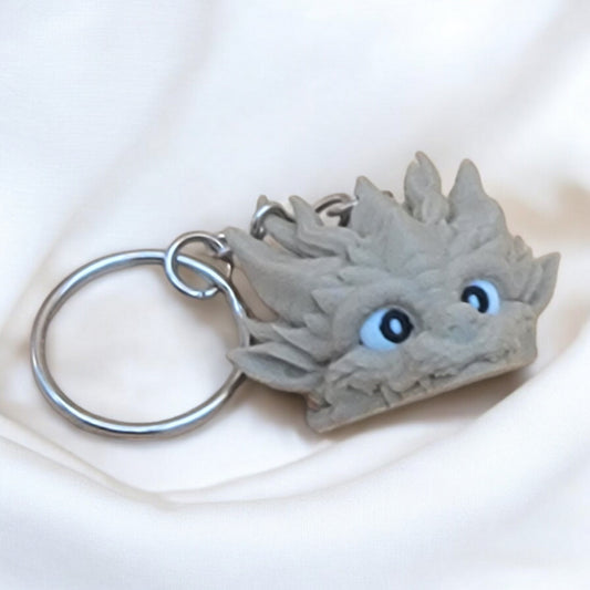 Tiny Brown Dragonhead Keychain