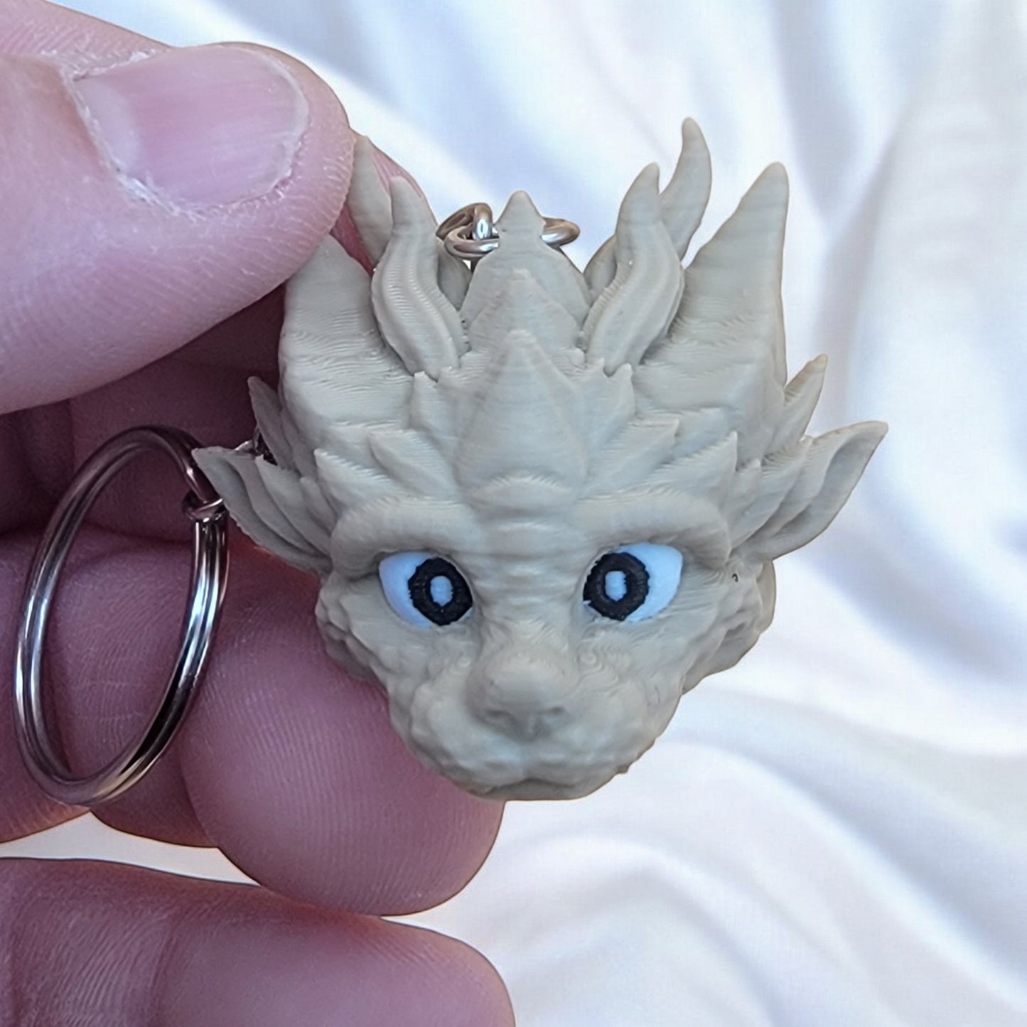 Tiny Brown Dragonhead Keychain